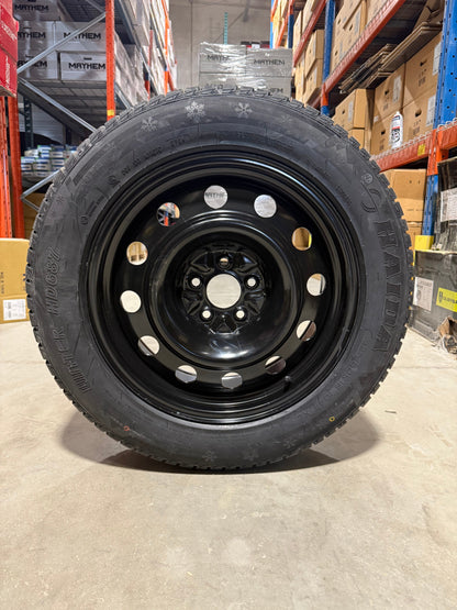 (SET OF FOUR) Performance Steel Wheel 17x7 5x114.3 +40 | 235/65r17 Haida 677 ULTRA-GRIP Winter Tires ( Honda, Buick, Mazda, Ford, Chevy and more!)
