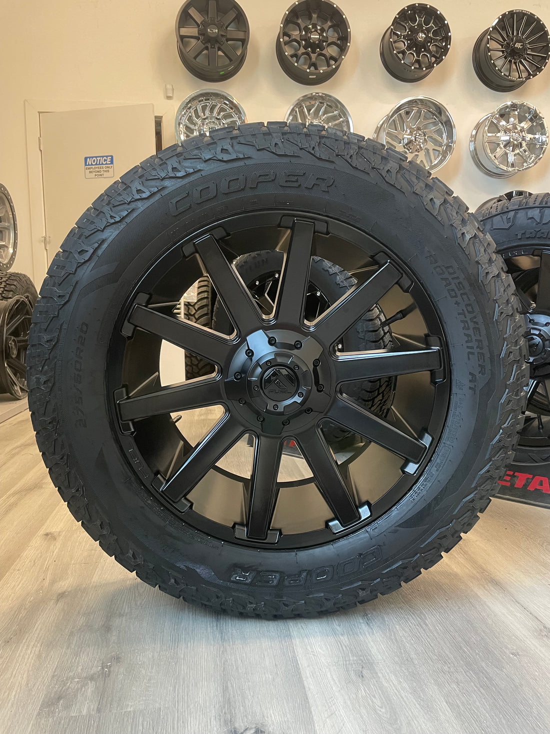 (SET OF FOUR) Fuel Contra 20x9 6x135/6x139.7 +19 Matte BLK | 275/60r20 Cooper Road and Trail ALL TERRAIN 3PMS ( F150, Sierra, Ram , Silverado, Yukon, Tahoe )