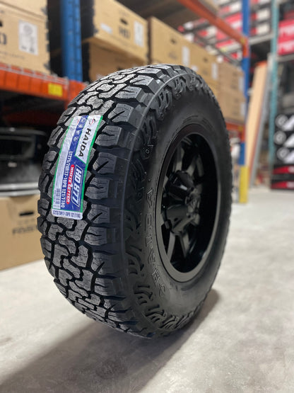 (SET OF FOUR) Fuel Maverick 17x9 6x135/6x139.7 +20 Matte BLK | LT275/70r17 Haida X/T 3PMS