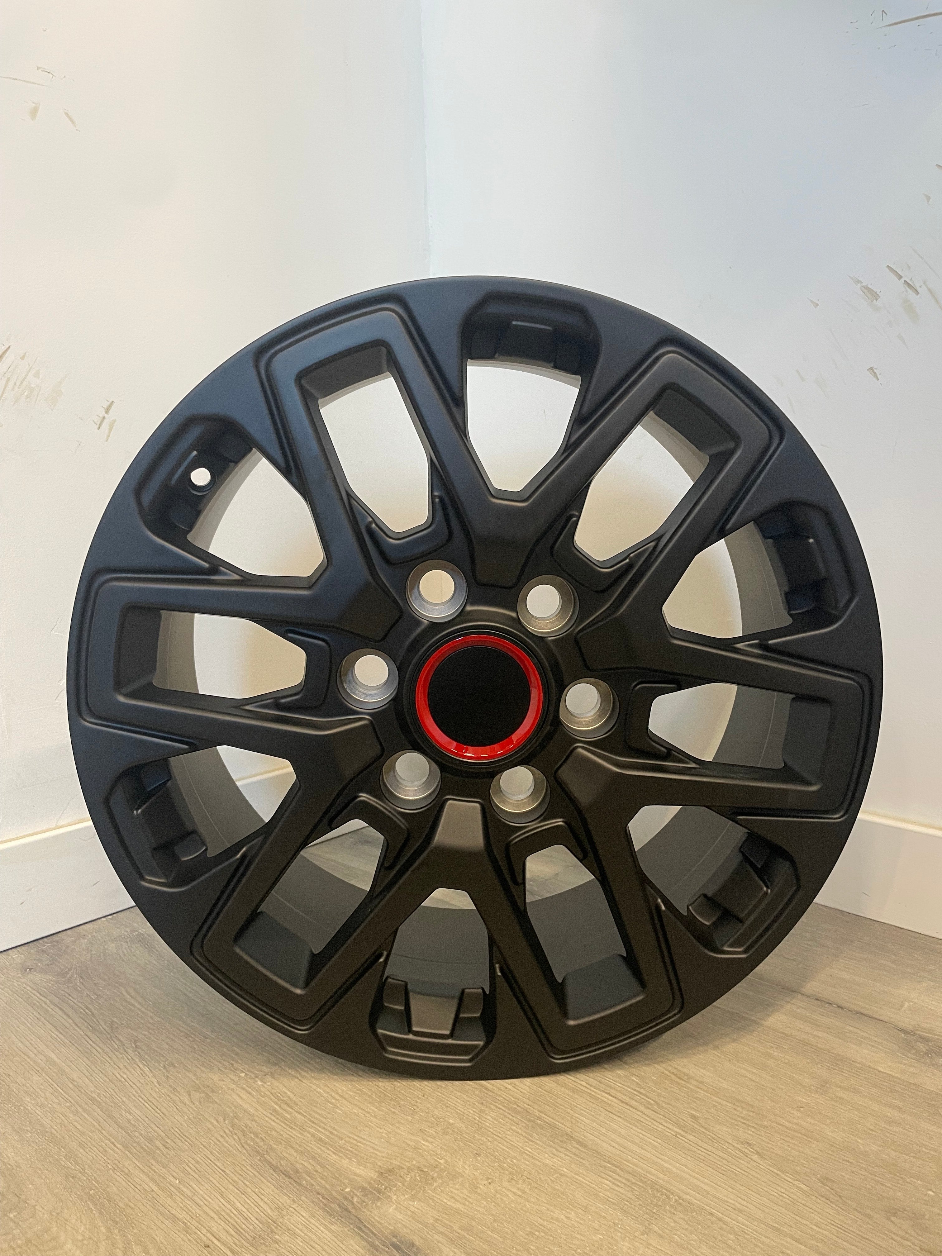 R262 TOYOTA TUNDRA TRD OEM REPS SATIN BLACK 18X7.5 +60 6X139.7MM 95.1MM