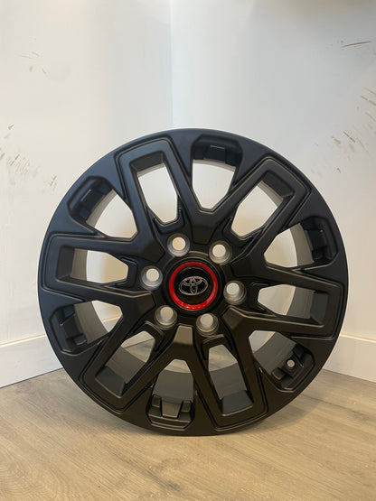 R262 TOYOTA TUNDRA TRD OEM REPS SATIN BLACK 18X7.5 +60 6X139.7MM 95.1MM