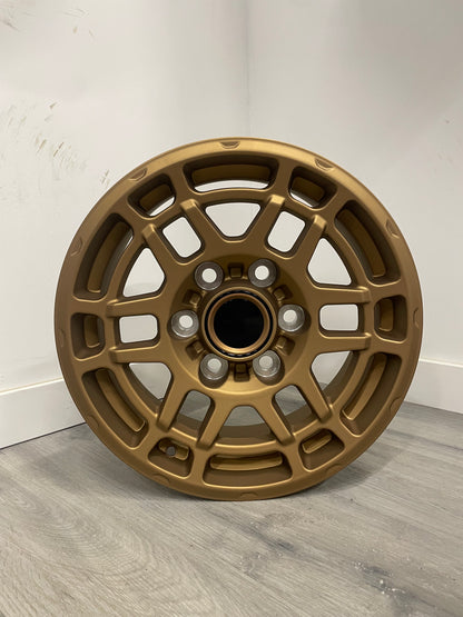 R265 TOYOTA REPLICA SATIN BRONZE 16X7 +25 6X139.7MM 106.1MM