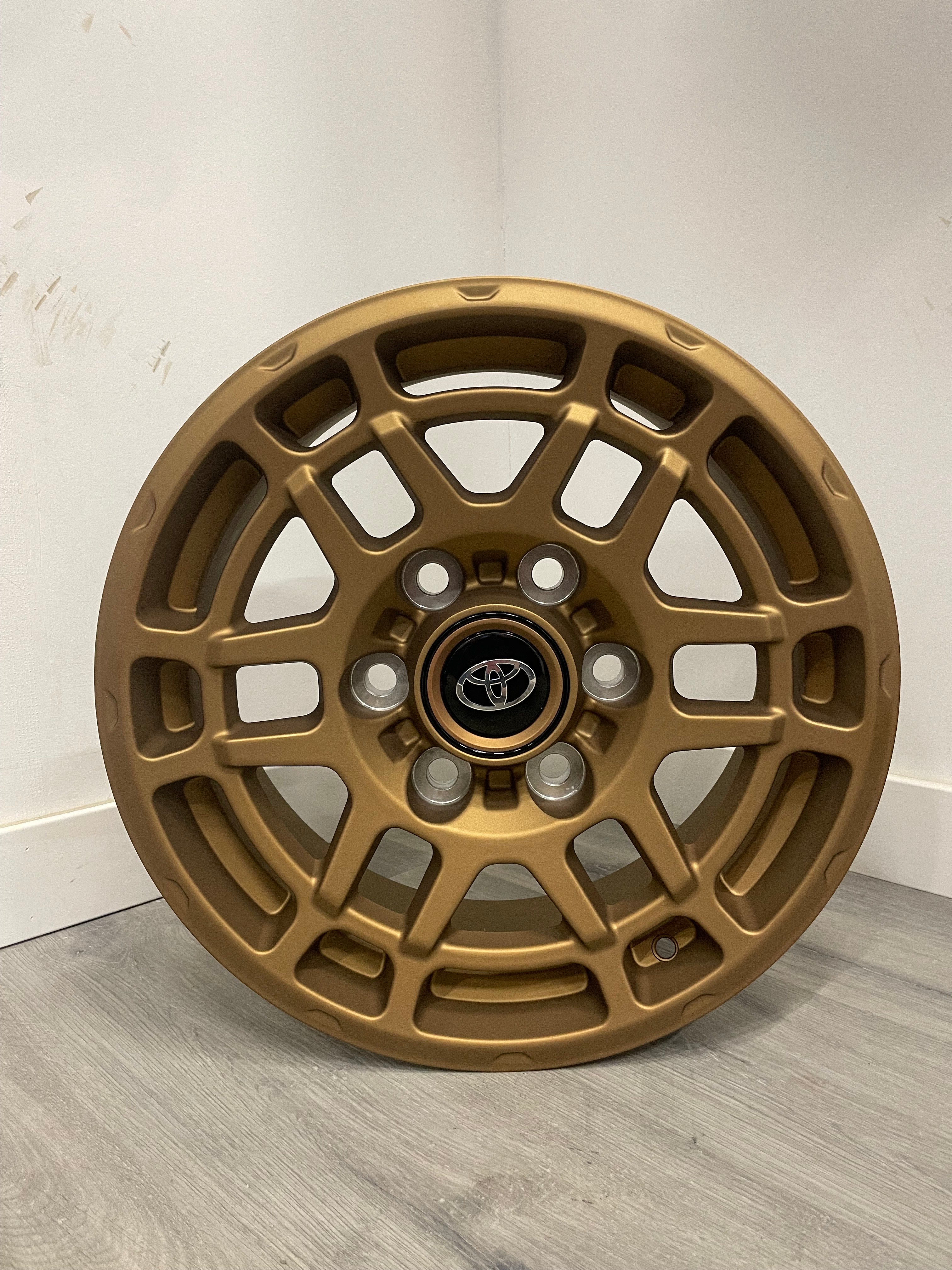 R265 TOYOTA REPLICA SATIN BRONZE 16X7 +25 6X139.7MM 106.1MM