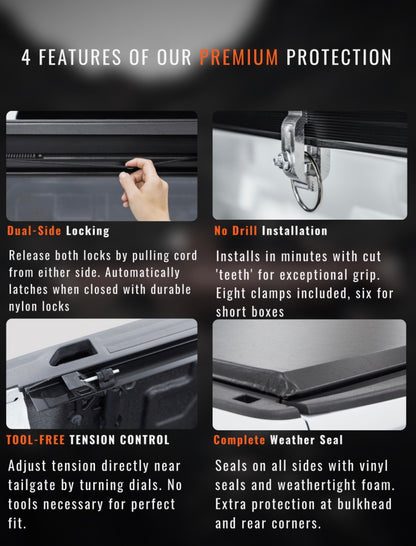 IMPACT SERIES - Apex Roll G1 SOFT ROLL TONNEAU COVER Ram 5.7&