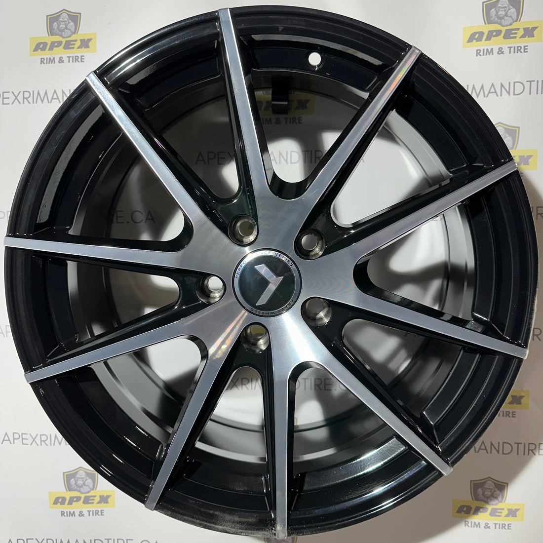 KRAZE WHEELS TURISMO KR193 BLACK MACHINED FACE | 18x8 +40 5x115 (72.62MM HUB)