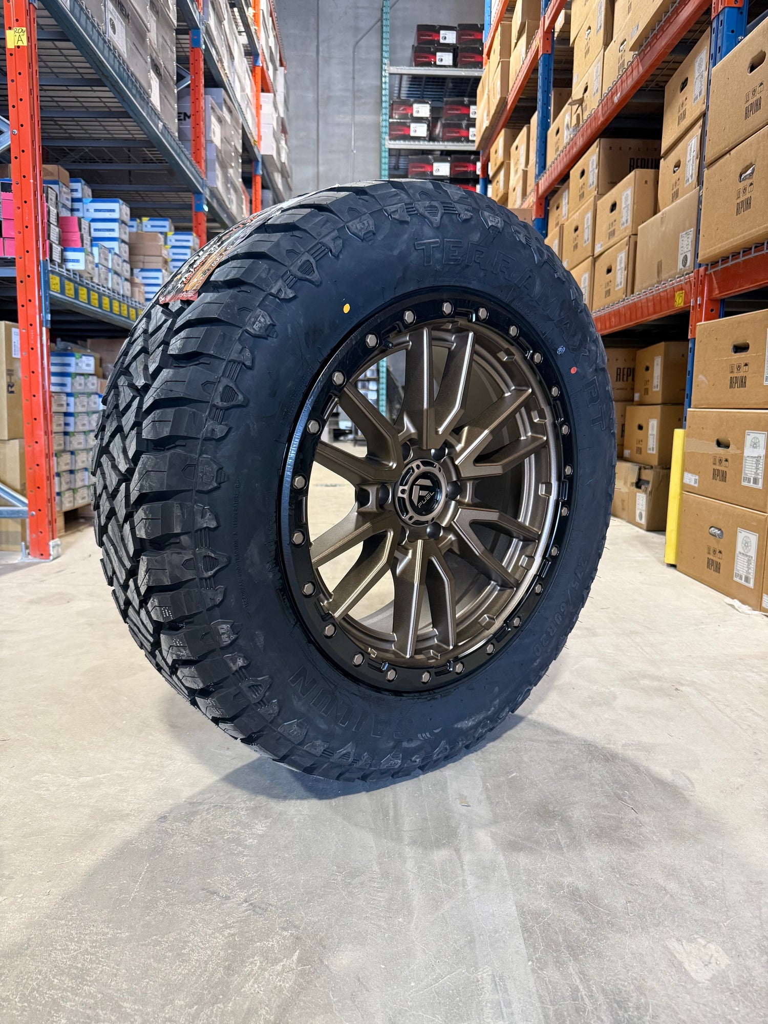(SET OF FOUR) Fuel Rebel 20x9 6x139.7 +20 Matte Bronze | 275/60r20 Sailun Terramax RT
