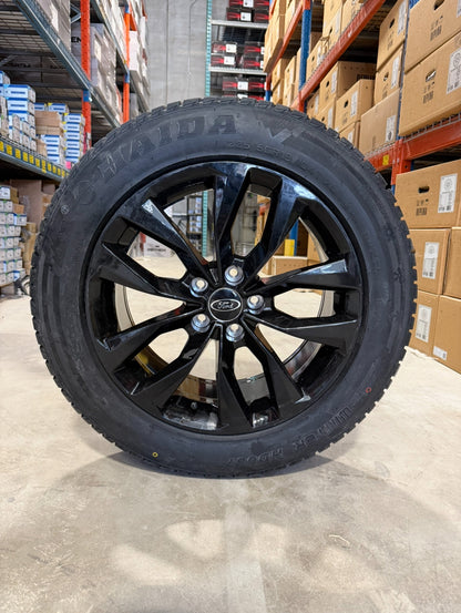 (SET OF FOUR) ART FORD OEM 18x8 5x108 +45 Gloss BLK | 225/60r18 Haida ULTRA-GRIP Winter HD687 ( FORD ESCAPE / BRONCO SPORT and more! )