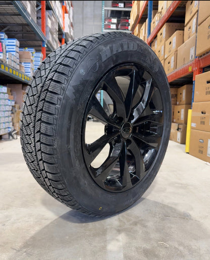 (SET OF FOUR) ART FORD OEM 18x8 5x108 +45 Gloss BLK | 225/60r18 Haida ULTRA-GRIP Winter HD687 ( FORD ESCAPE / BRONCO SPORT and more! )
