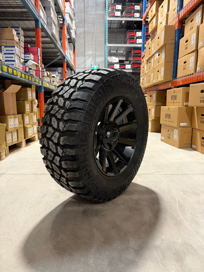 (SET OF FOUR) Fuel Contra 18x9 6x135/139.7 +1 Matte BLK | 33x12.50r18 Haida 869 M/T 3PMS