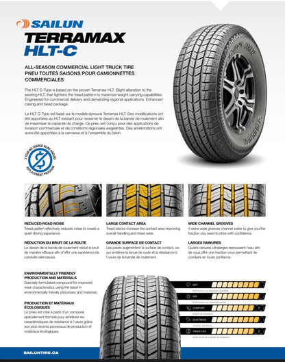 195/75R16 C COMMERCIAL USE | SAILUN HLT ALL SEASON PERFORMANCE TIRE 107/105R