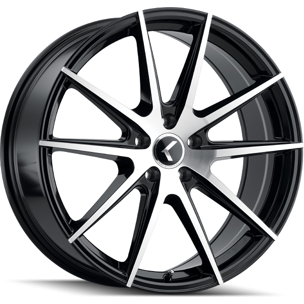 KRAZE WHEELS TURISMO KR193 BLACK MACHINED FACE | 18x8 +40 5x115 (72.62MM HUB)