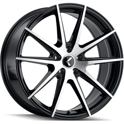 KRAZE WHEELS TURISMO KR193 BLACK MACHINED FACE | 18x8 +40 5x115 (72.62MM HUB)