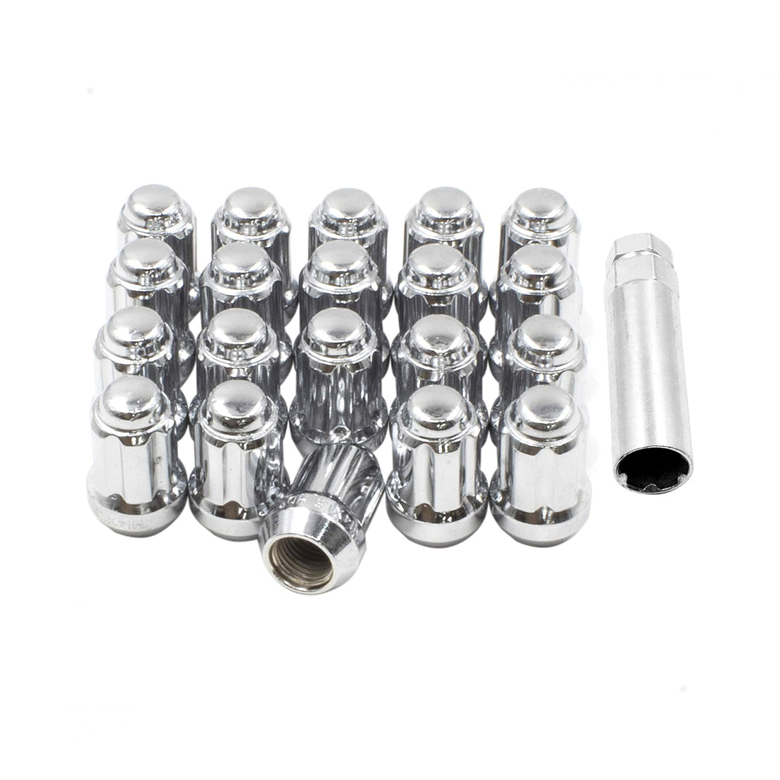 LUG NUTS - CHROME CLOSED - 1/2 - 23 PACK
