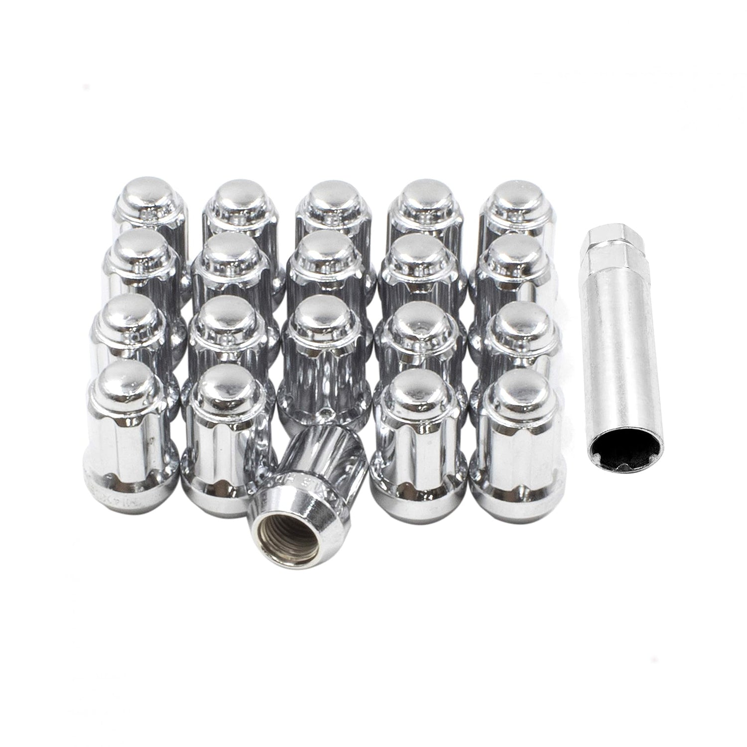 LUG NUTS - CHROME CLOSED - 1/2 - 23 PACK