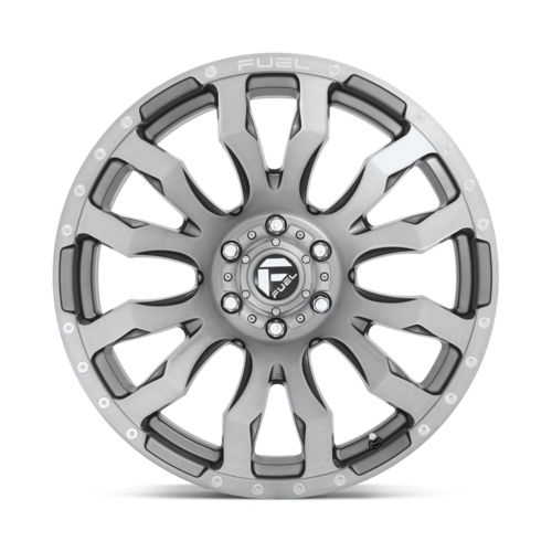 FUEL BLITZ 20X9 6X135 0MM BRUSHED GUN METAL TINTED CLEAR