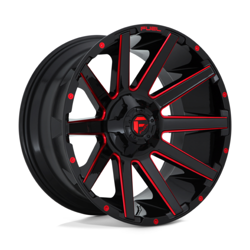 FUEL CONTRA 20X9 8X170 125.1 +01 GLOSS BLACK RED TINTED CLEAR