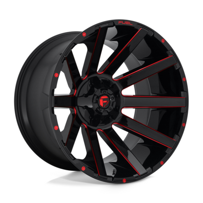 FUEL CONTRA GLOSS BLACK RED TINT | 20X10 5X139.7 5X150 -18