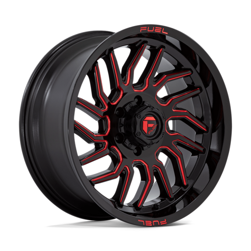 FUEL HURRICANE 20X9 +20 8X170 125 GLOSS BLACK MILLED RED TINT