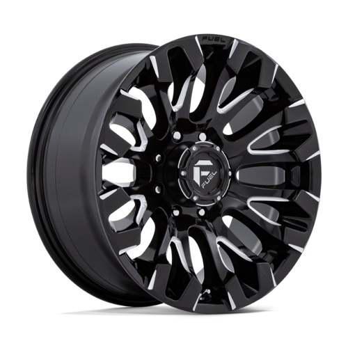 FUEL QUAKE 20X10 -18 8X180 124 GLOSS BLK MILLED