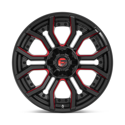 FUEL RAGE 20X10 6X135/6X139.7 -18 GLOSS BLACK RED TINTED CLEAR