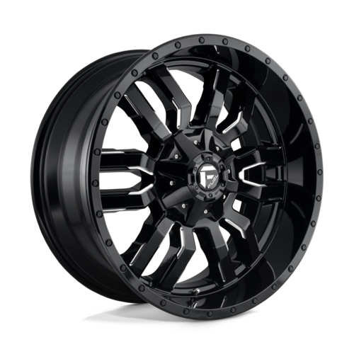 FUEL SLEDGE 20X9 +1 8X165.1 GLOSS BLK MILL