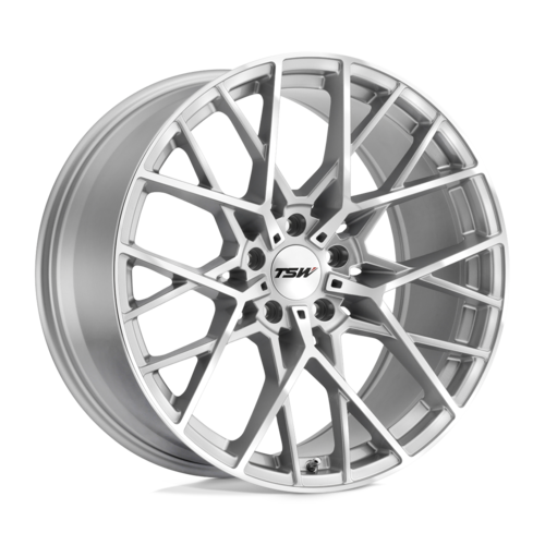 TW SEBRING 18X9.5 5X120 +20 76 SILVER W/ MIRROR CUT FACE