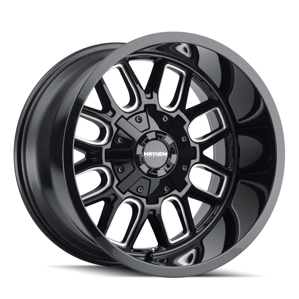 MAYHEM COGENT 8107 GLOSS BLACK MILLED 20X9 6X135/6X139.7 18MM 106MM ( Won’t fit 2019 + GM )