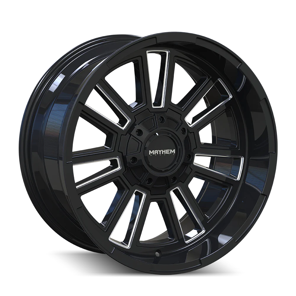 MAYHEM APOLLO GLOSS BLACK MILLED | 20X9 0 ET 8X170MM (125.2MM HUB)