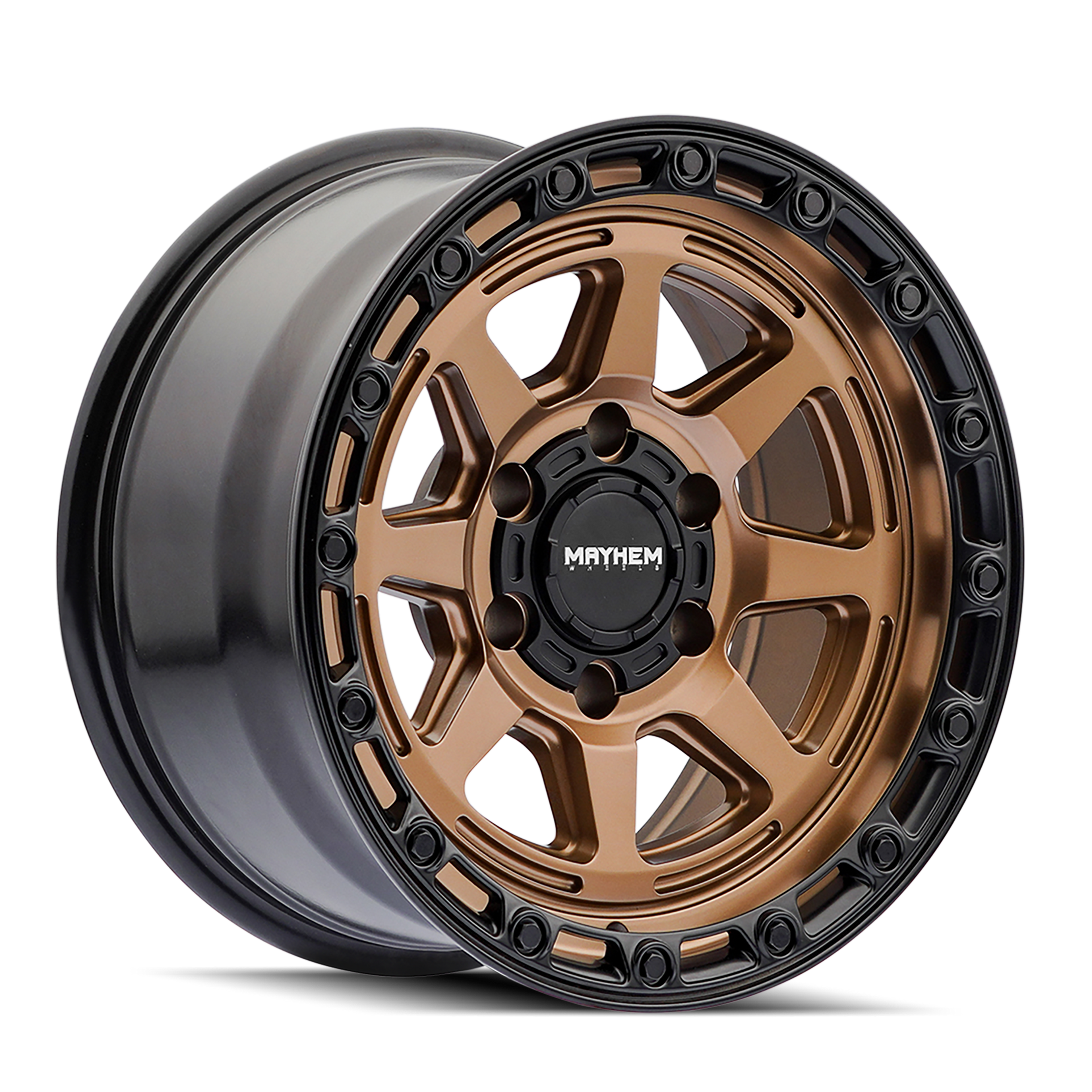 MAYHEM RIDGELINE 8306 SATIN BRNZ WITH BLACK LIP | 17X8.5 6X139.7 +6 106.1MM