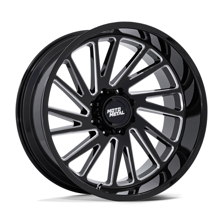 MOTO METAL MO811 COMBAT GLOSS BLACK MILLED 20X10 -18 8X170 125.1MM