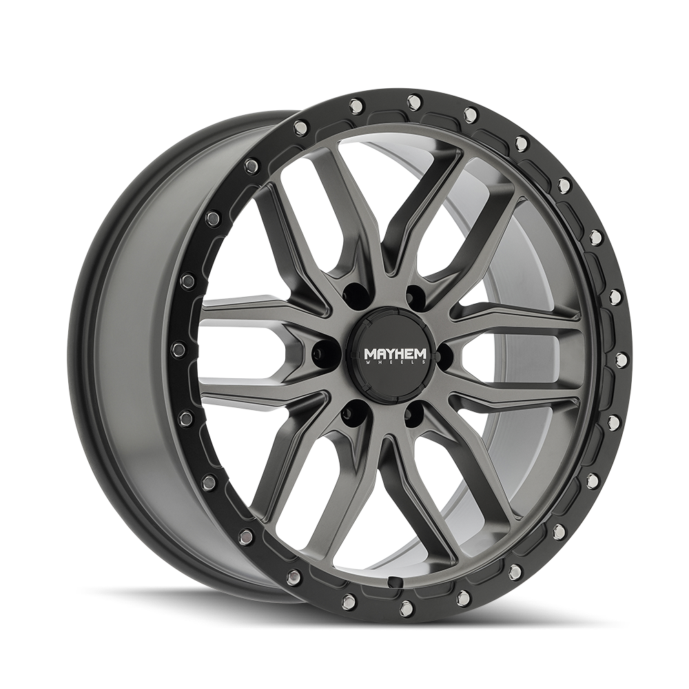MAYHEM VECTOR 8310 MATTE GUNMETAL BLACK LIP 20X9 6X139.7 18MM 106MM