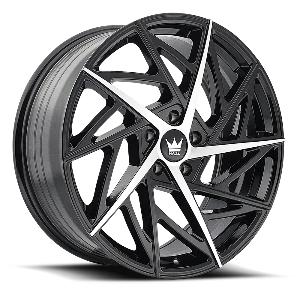 MAZZI FREESTYLE 377 GLOSS BLACK/MACHINED 20X8.5 5x112 35MM 66.56MM