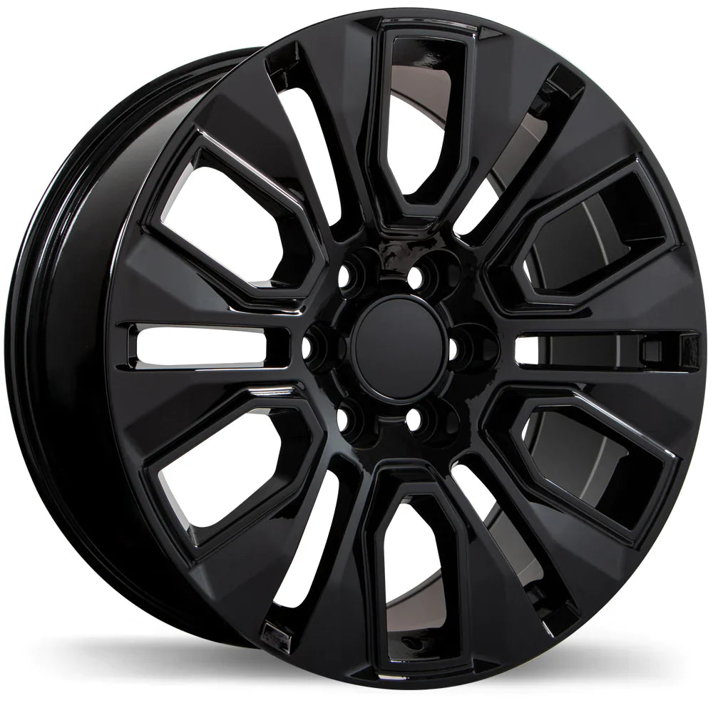 GMC/CHEVY 1500 OEM REPS R232 GLOSS BLACK | 20X9 6X139.7 +24