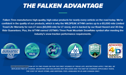 LT 235/65R16 C COMMERCIAL USE | FALKEN WILDPEAK A/T4W 121R 10PR 3PMS