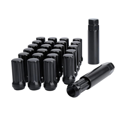 LUG NUTS - BLACK CLOSED - 1/2 - 23 PACK