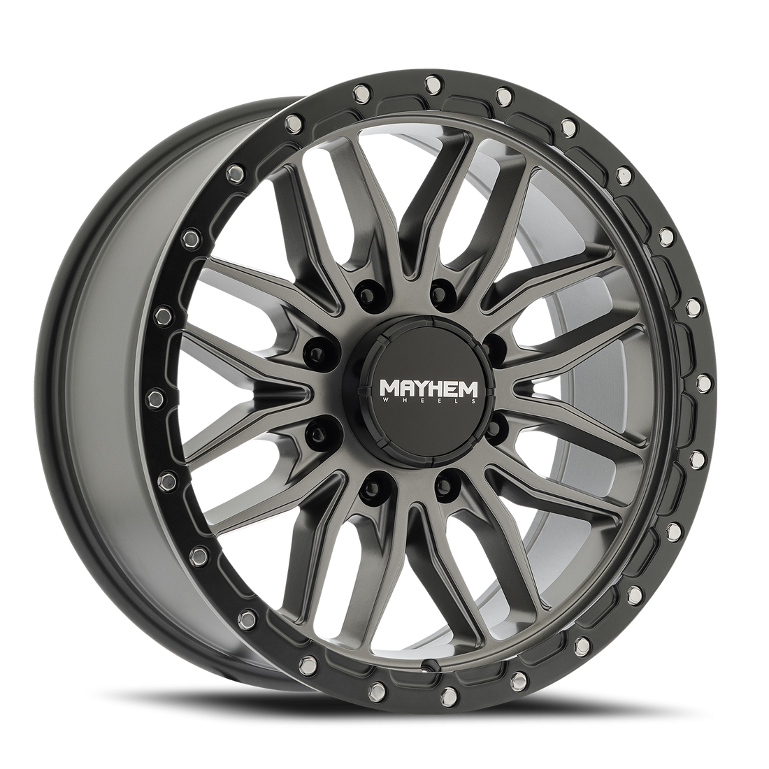 MAYHEM VECTOR 8310 MATTE GUNMETAL BLACK LIP 20X9 8X165.1 18MM 125.2MM