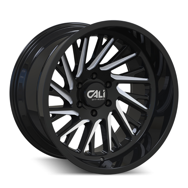 CALI OFF-ROAD PURGE GLOSS BLACK / MILLED SPOKES | 20X10 -25 ET 8x170 (125.2 MM HUB)