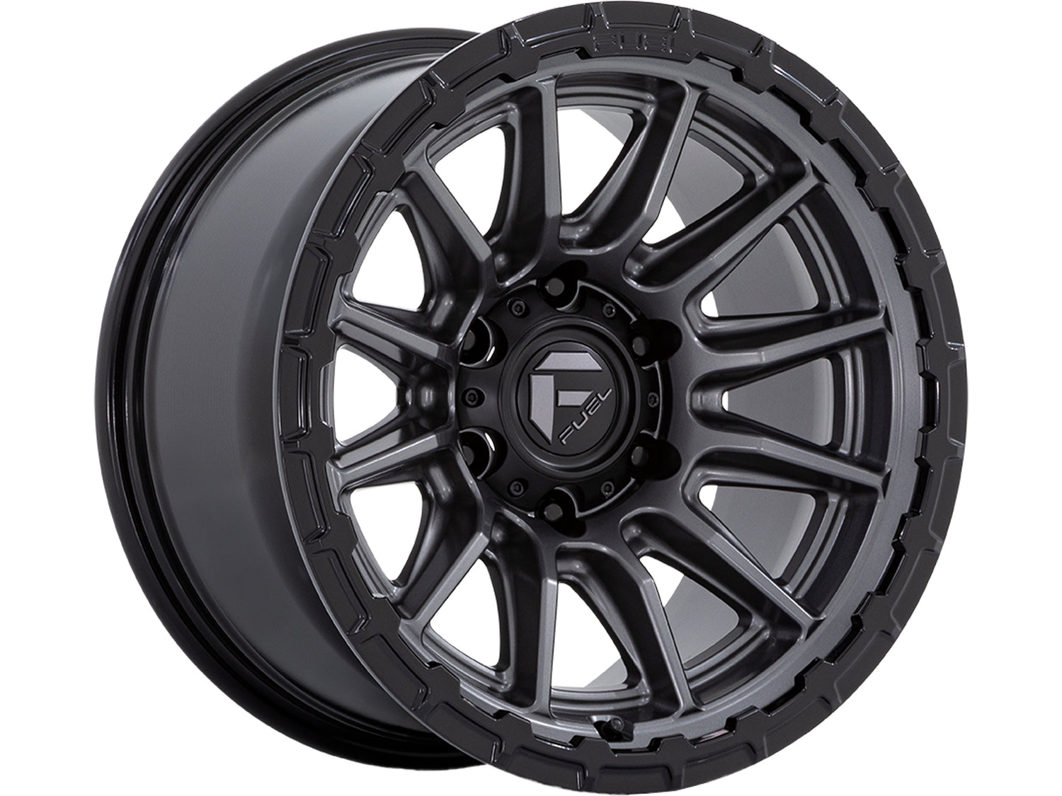 FUEL FC866 PISTON MATTE GUNMETAL GLOSS BLACK LIP 20X10 -18 6X135 87.1MM ( Text us for clearance pricing * )