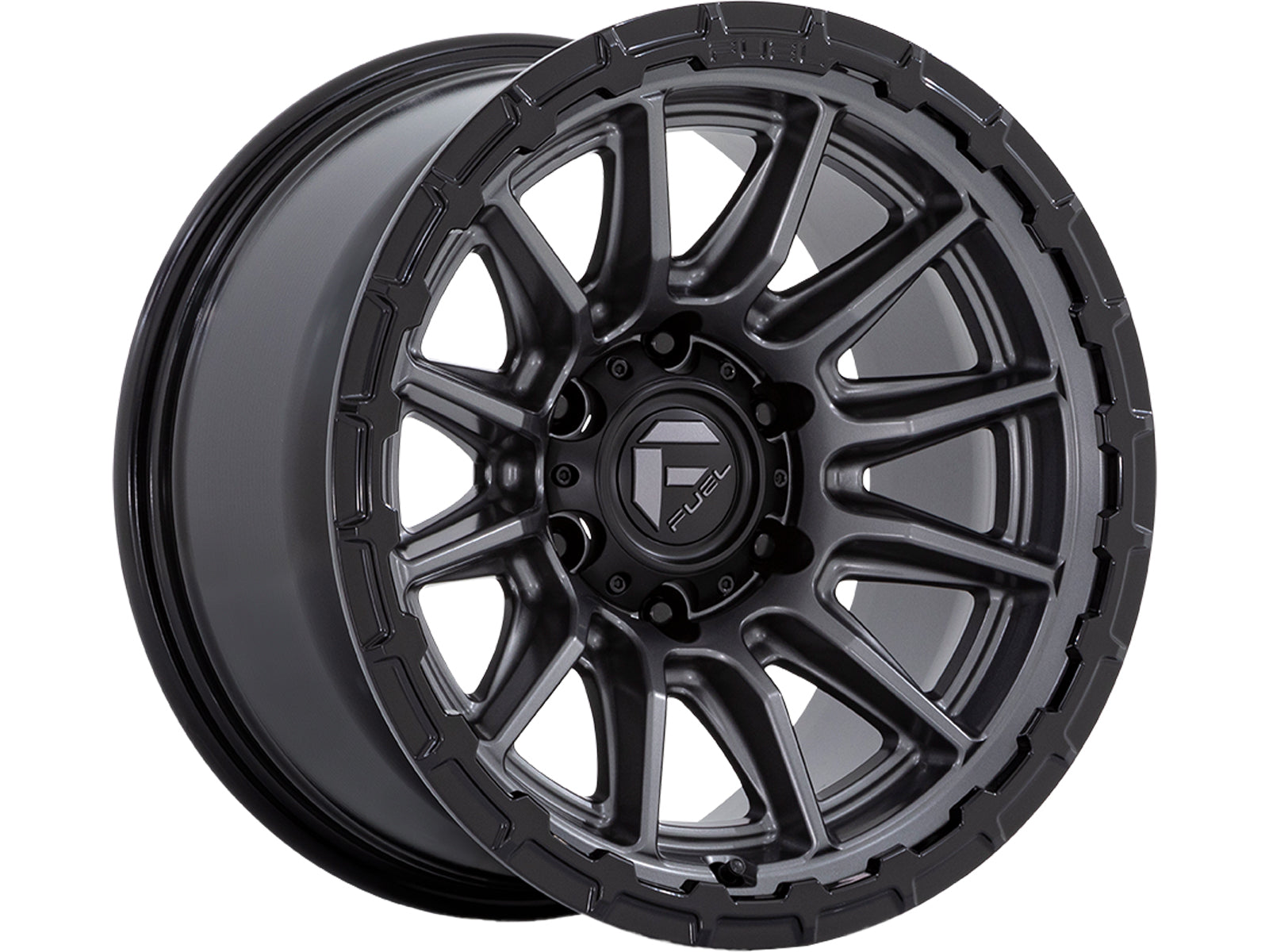FUEL FC866 PISTON MATTE GUNMETAL GLOSS BLACK LIP 20X10 -18 6X135 87.1MM ( Text us for clearance pricing * )