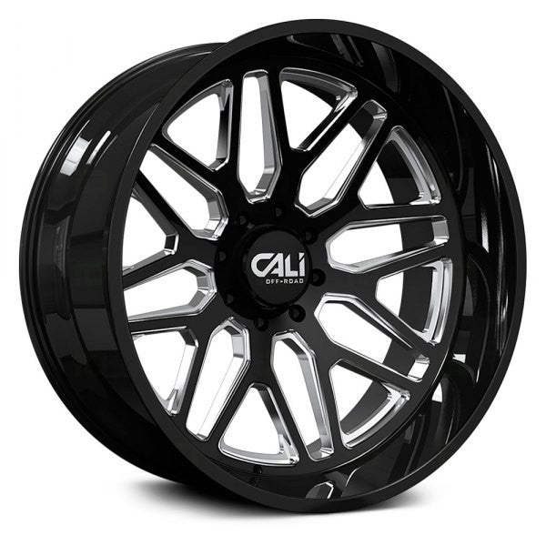 CALI OFFROAD INVADER 9115 GLOSS BLACK MILLED 26X14 -76 8X165.1 125.2MM