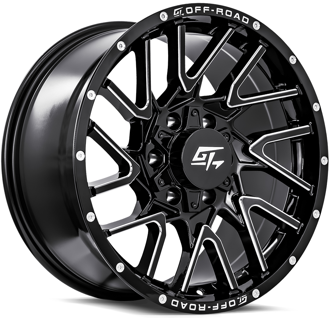 Gt Aggression Rims GT OFF-ROAD AGGRESSION GLOSS BLACK MILLED 18X9 +12 8X165.1MM – APEX RIM ...