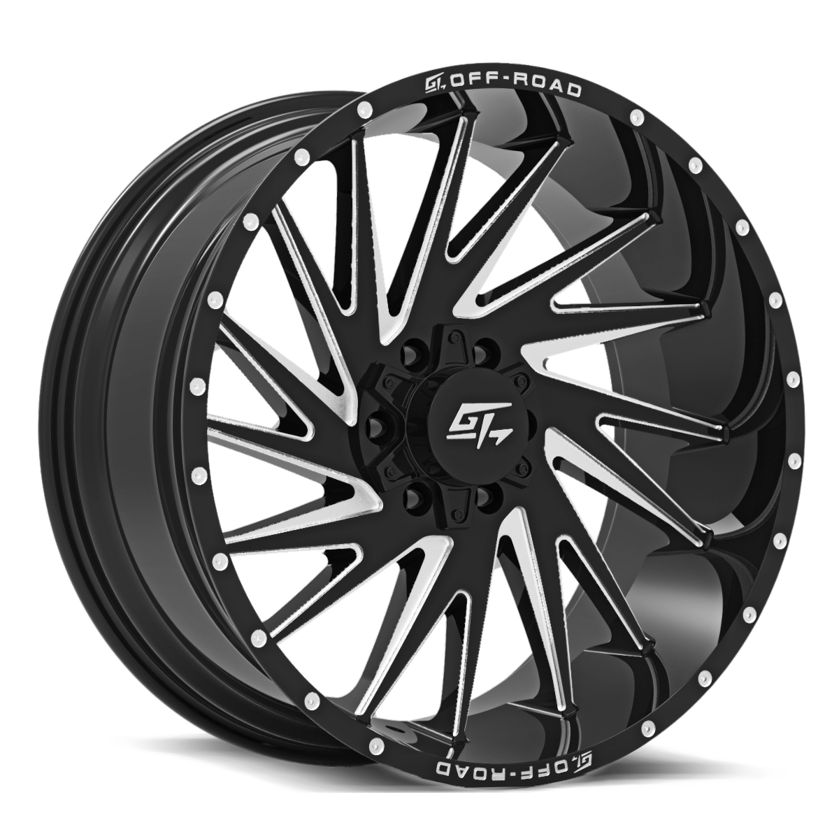 GT OFF-ROAD Tomahawk 20x9 8x165.1 / 8x170 +12 Gloss Black Milled