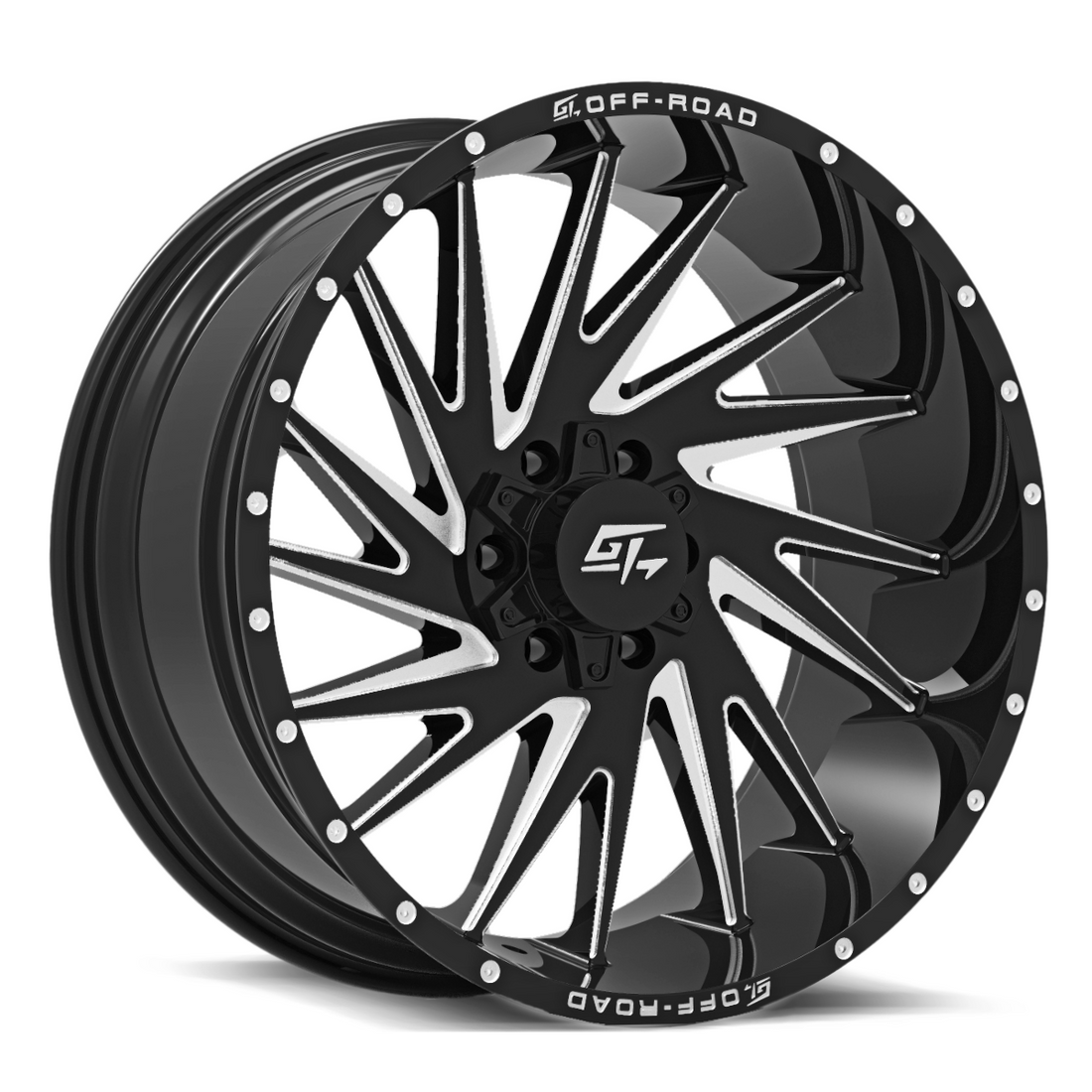 GT OFF-ROAD Tomahawk 20x9 8x165.1 / 8x180 +12 Gloss Black Milled