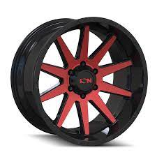 ION-143 GLOSS BLACK/RED MACHINED | 20X9 +18 5X139.7 108MM