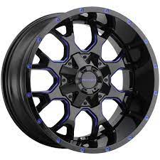 MAYHEM WARRIOR 8015 GLOSS BLACK/BLUE | 17X9 6X135/139.7 -12 106MM