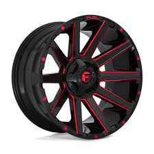 FUEL OFFROAD D643 CONTRA GLOSS BLACK RED TINTED CLEAR | 20X9 +2 6x135/6x139.7