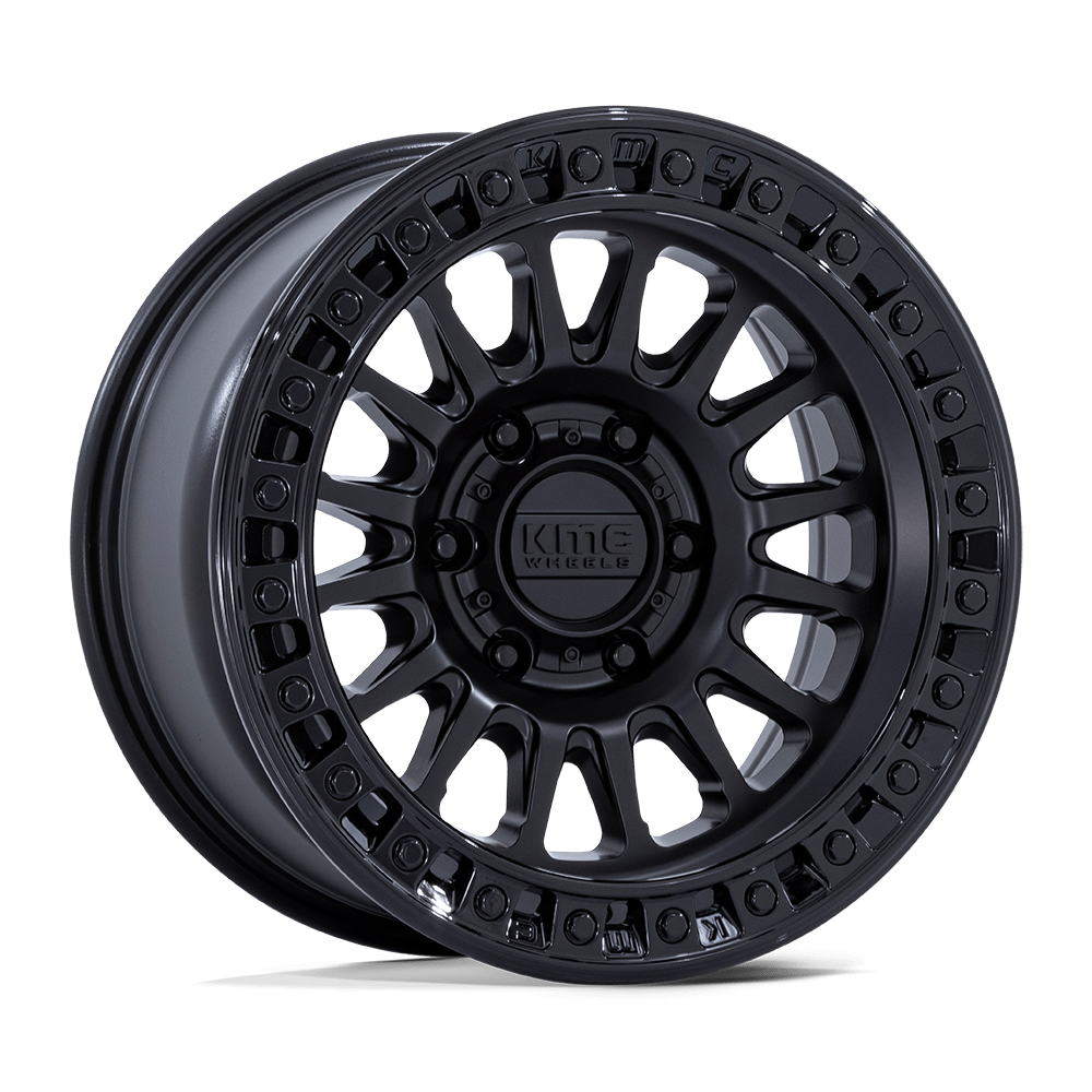 KMC IMS 20X9 +0 8X180 124 MATTE BLACK W/ GLOSS BLACK LIP ( TEXT FOR CLEARANCE PRICE *** )