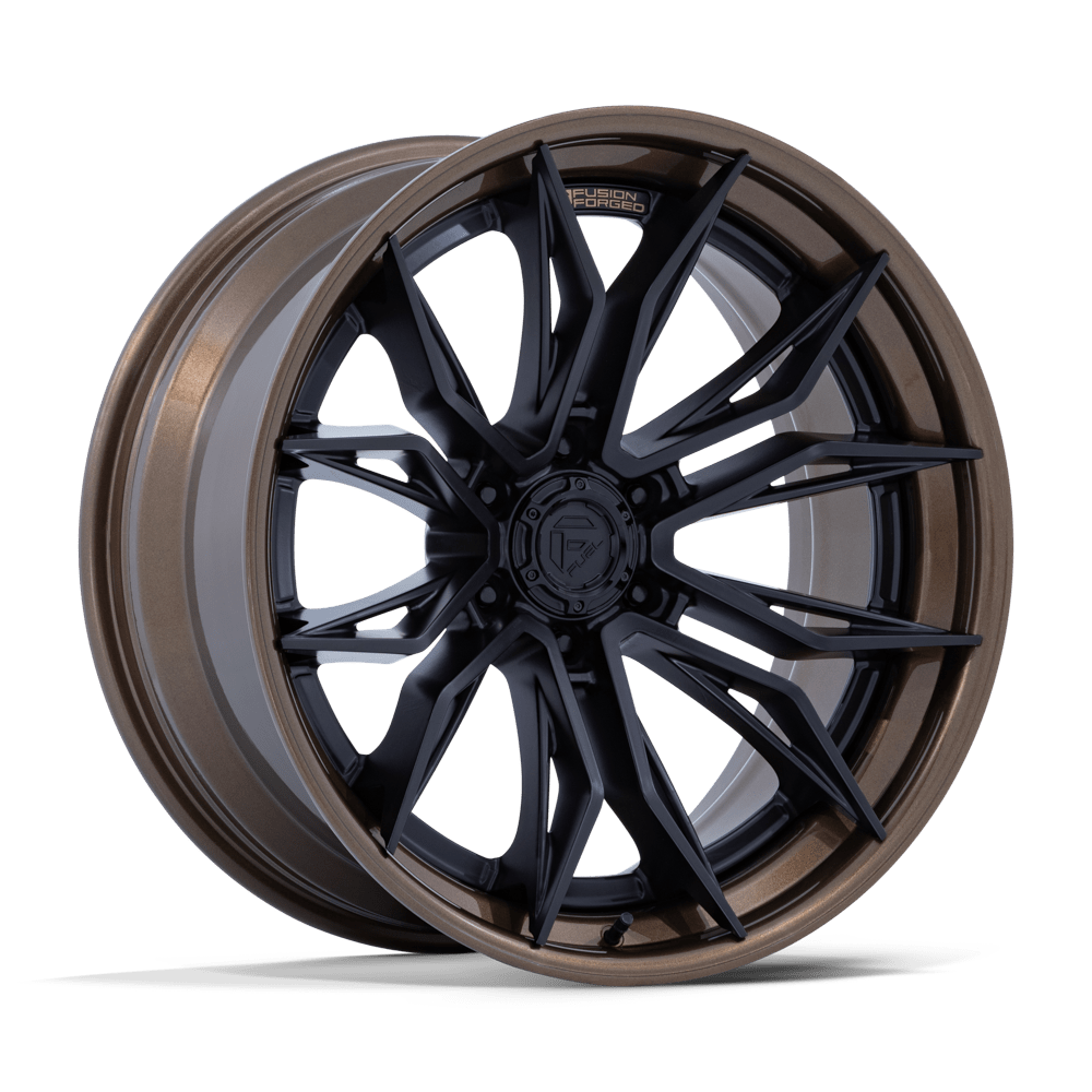 FUEL FUSION FORGED FC404 MUTINY MATTE BLACK W/ GLOSS BRONZE LIP 20X10 -18 6X135 87.1 ( TEXT FOR CLEARANCE PRICE *** )