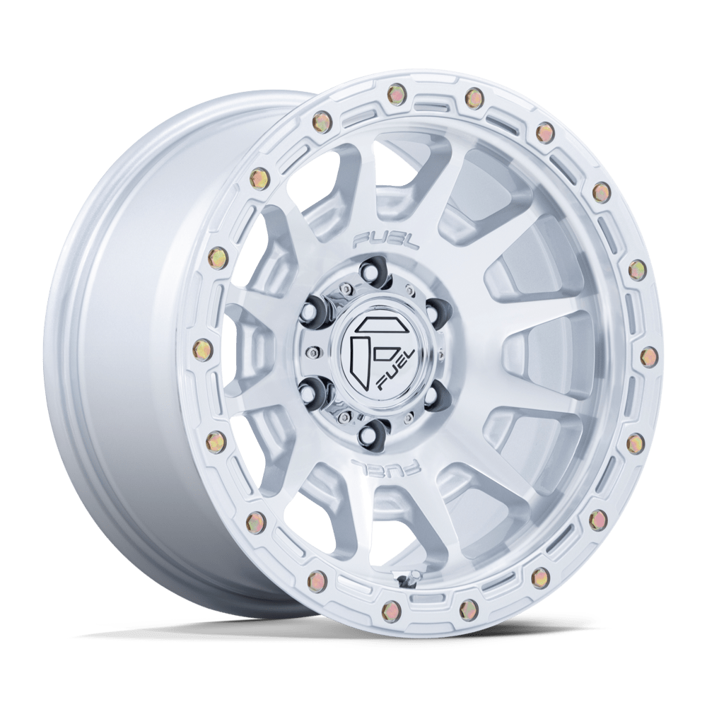 FUEL FC884 FORTRESS GLOSS SILVER W/ MACHINED FACE 18X9 +20 6X135 87.1 ( TEXT FOR CLEARANCE PRICE *** )