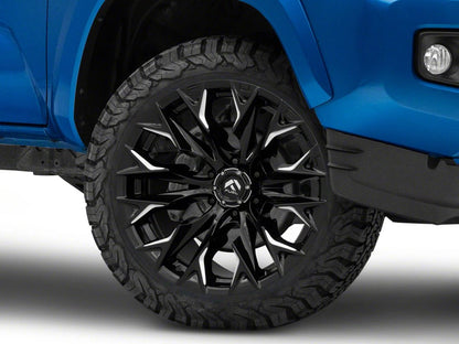 FUEL FLAME GLOSSY BLACK MILLED | 20X9 +20 6X135 87.1MM * TEXT FOR CLEARANCE PRICING